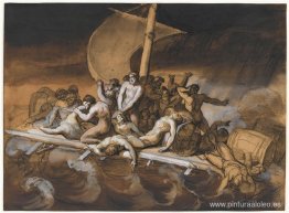 Escena de canibalismo para La balsa de la Medusa Escena de canibalismo para La balsa de la Medusa