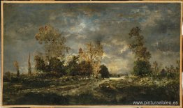 Camino en el bosque de Fontainebleau Camino en el bosque de Fontainebleau