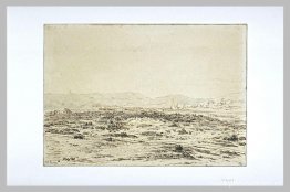 Roca larga en el bosque de Fontainebleau Roca larga en el bosque de Fontainebleau