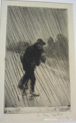 Chemineau Sous La Pluie Chemineau Sous La Pluie