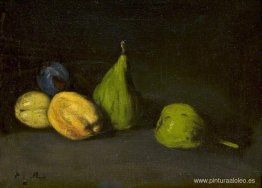 Bodegón con frutas, higos y albaricoques. Bodegón con frutas, higos y albaricoques.