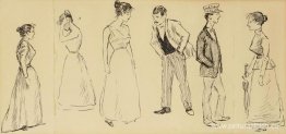 Seis croquis de personajes Seis croquis de personajes