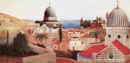 Vista del Mar Muerto desde la Manzana del Templo en Jerusalén Vista del Mar Muerto desde la Manzana del Templo en Jerusalén