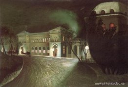 La estación de tren del este de noche La estación de tren del este de noche