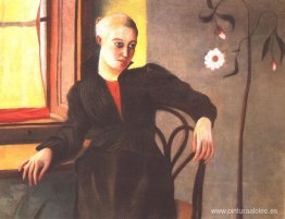 mujer sentada junto a la ventana mujer sentada junto a la ventana