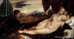 Venus y Cupido con un organista Venus y Cupido con un organista