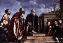 La familia Vendramin venerando una reliquia de la Vera Cruz La familia Vendramin venerando una reliquia de la Vera Cruz