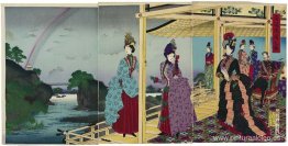 Ilustración del jardín renovado después de la lluvia Ilustración del jardín renovado después de la lluvia