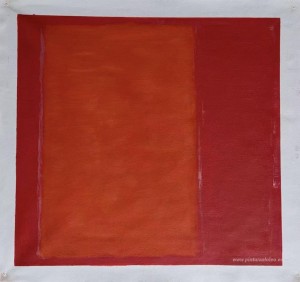 Ocre y rojo sobre rojo