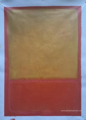 Ocre y rojo sobre rojo