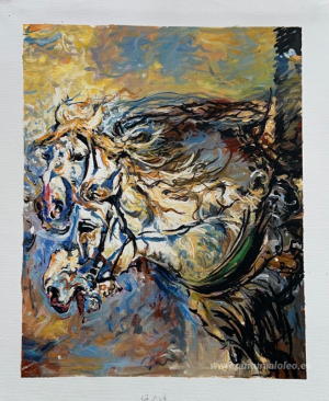 Dos caballos blancos