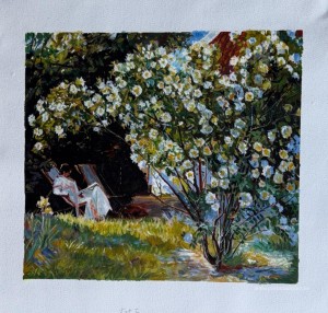 Marie en el jardín (Las rosas)