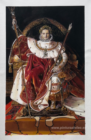 Retrato de Napoleón en el trono imperial