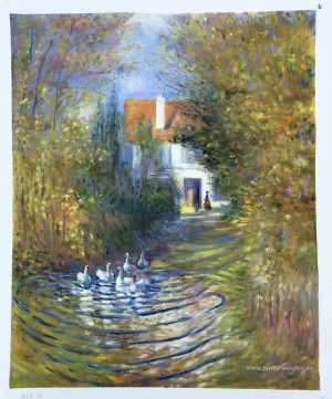 Gansos en el arroyo