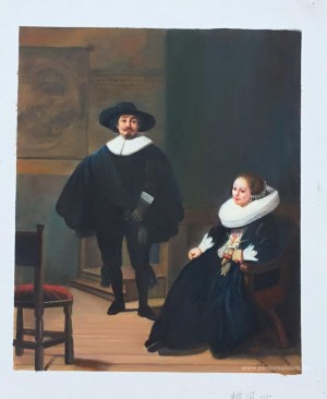 retrato de una pareja en un interior