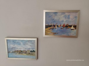 Trouville. La marea baja del embarcadero.
