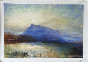 El lago azul Rigi de Lucerna Amanecer
