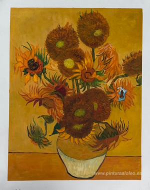 Naturaleza muerta - Jarrón con quince girasoles