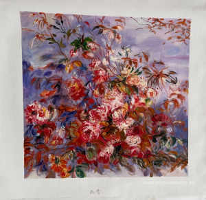 rosas junto a la ventana