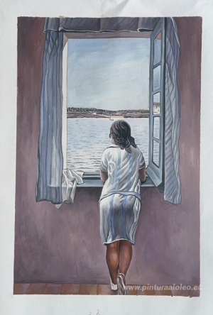 figura en una ventana