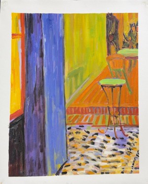 Terraza del café en la Place du Forum