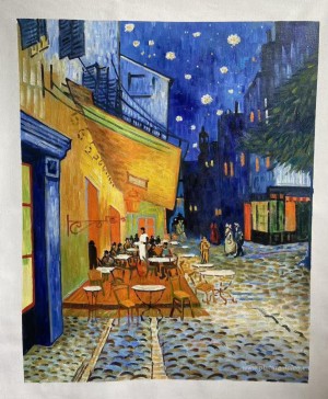 Terraza del café por la noche