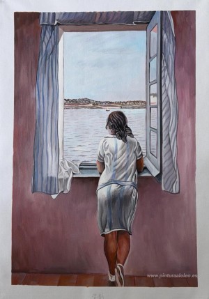 figura en una ventana