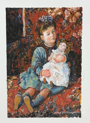 Retrato de Germaine Hoschede con una muñeca