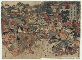 Oguri Hangan Sukeshige en batalla Oguri Hangan Sukeshige en batalla
