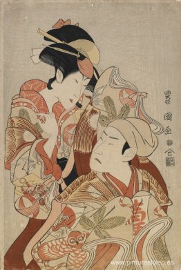 Los actores Matsumoto Yonesaburô I y Nakamura Denkurô IV Los actores Matsumoto Yonesaburô I y Nakamura Denkurô IV
