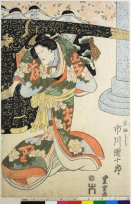 Los actores de kabuki Ichikawa Danjuro VII como Iwafuji. Los actores de kabuki Ichikawa Danjuro VII como Iwafuji.