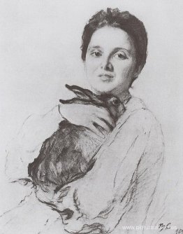 Retrato de K.A. Obninskaya con conejito Retrato de K.A. Obninskaya con conejito