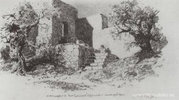 Jerusalén. Escalera al lado este de la pista. Jerusalén. Escalera al lado este de la pista.