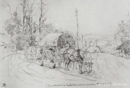 El carro con los heridos. El carro con los heridos.