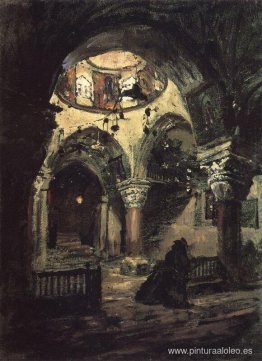 Iglesia de Santa Elena. Pasillo del templo del Santo Sepulcro. Iglesia de Santa Elena. Pasillo del templo del Santo Sepulcro.