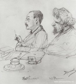 Tolstoi y Repin en una reunión de la Academia de las Artes Tolstoi y Repin en una reunión de la Academia de las Artes