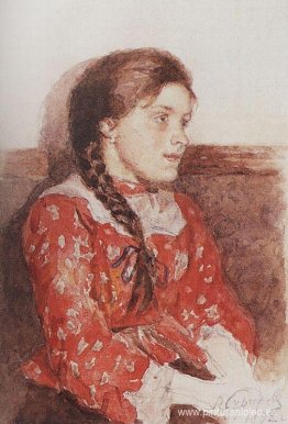 Chica con una chaqueta roja Chica con una chaqueta roja