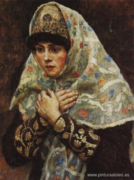 Señorita con los brazos cruzados (Estudio de "Boyarynya Morozova Señorita con los brazos cruzados (Estudio de "Boyarynya Morozova