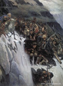Tropas rusas al mando de Suvorov cruzando los Alpes Tropas rusas al mando de Suvorov cruzando los Alpes