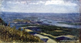 Vista de Krasnoyarsk desde la loma Vista de Krasnoyarsk desde la loma