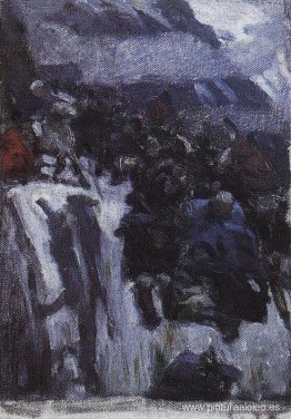 Tropas rusas al mando de Suvorov cruzando los Alpes (estudio) Tropas rusas al mando de Suvorov cruzando los Alpes (estudio)