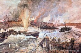 Barcos de la flotilla del Dniéper en las afueras de la ciudad de Barcos de la flotilla del Dniéper en las afueras de la ciudad de