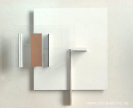 Abstracto en blanco, negro y ocre. Abstracto en blanco, negro y ocre.