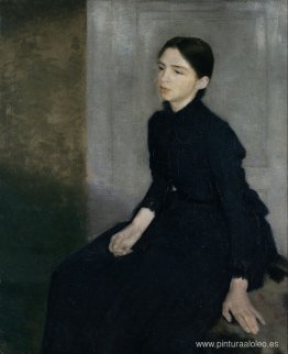 Retrato de una mujer joven. La hermana del artista Anna Hammersh Retrato de una mujer joven. La hermana del artista Anna Hammersh