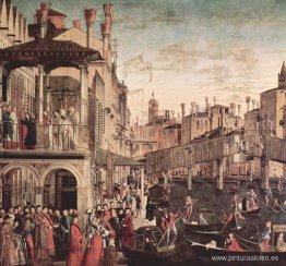 El milagro de la Reliquia de la Vera Cruz en el Puente de Rialto El milagro de la Reliquia de la Vera Cruz en el Puente de Rialto