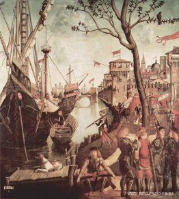 Llegada de Santa Úrsula durante el asedio de Colonia Llegada de Santa Úrsula durante el asedio de Colonia