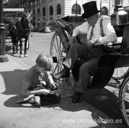 Nueva York (Boy Shining Shoes), julio de 1952 Nueva York (Boy Shining Shoes), julio de 1952