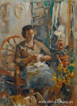 Retrato de la esposa del artista, la artista Grace Anderson. Retrato de la esposa del artista, la artista Grace Anderson.