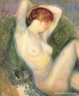 Desnudo en silla verde Desnudo en silla verde