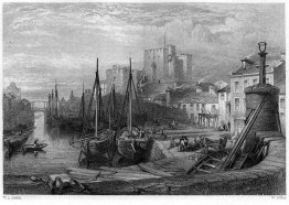 Castle Rushen, Castleton, Isla de Man, grabado de William Miller Castle Rushen, Castleton, Isla de Man, grabado de William Miller